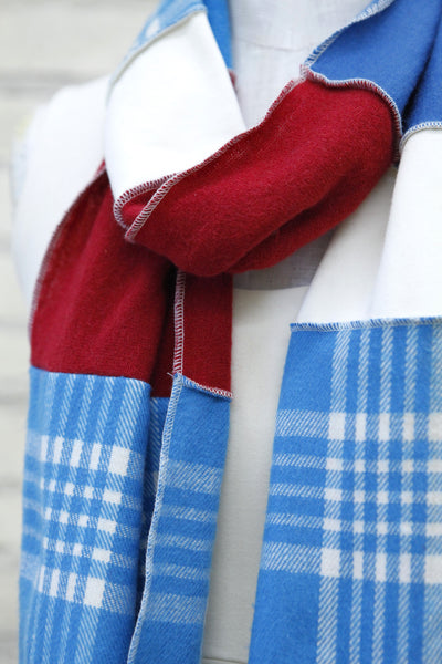 Azure & Apple Patchwork Scarf