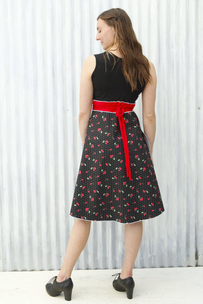 Black Cherry Wrap Dress