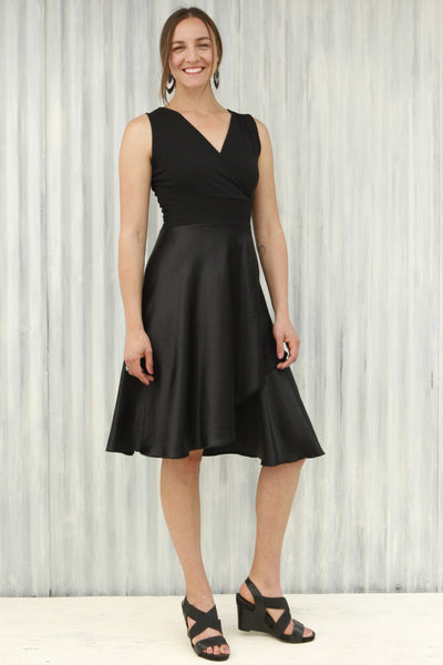 Black Veronica Wrap Dress