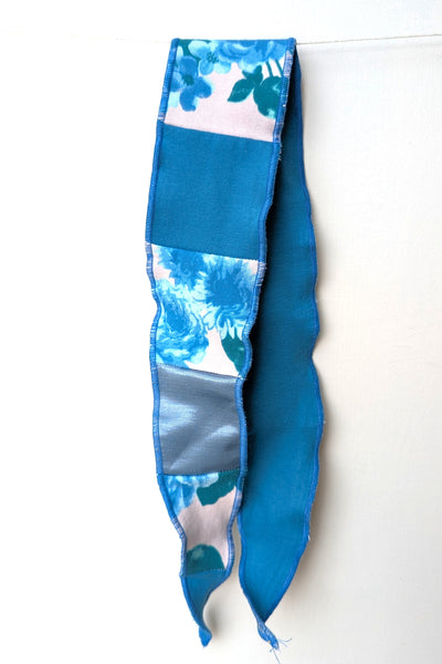 Blue Rose Patchwork Headband