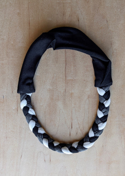 Black & White Braided Headband