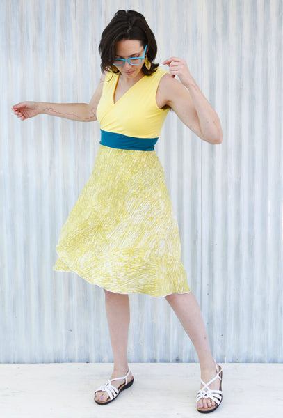 Lemon Drop Wrap Dress