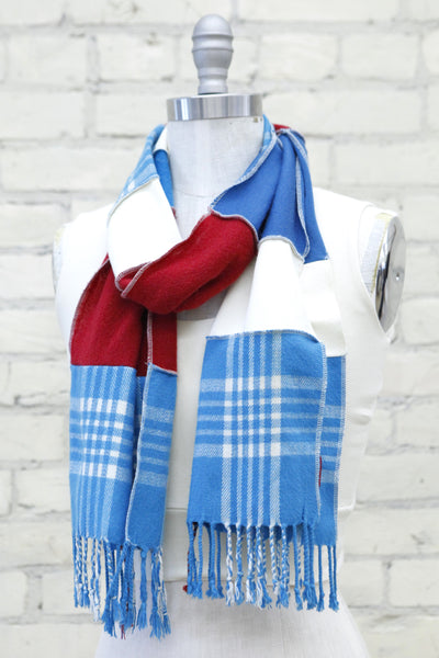 Azure & Apple Patchwork Scarf