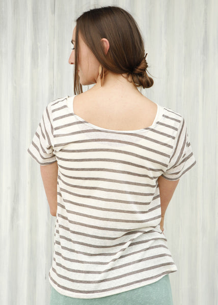 Mocha Stripe Avery Top