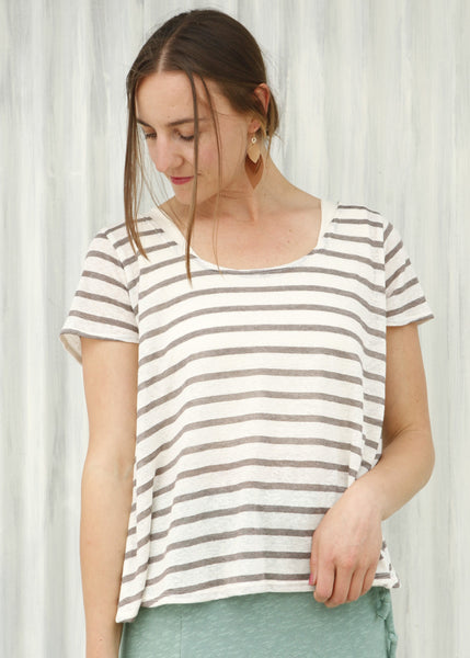 Mocha Stripe Avery Top