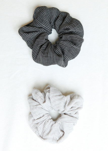 Pinstripe Scrunchies