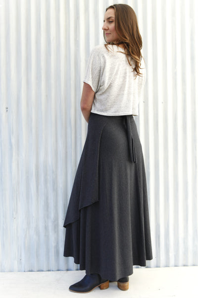 Granite Stripe Wrap Skirt