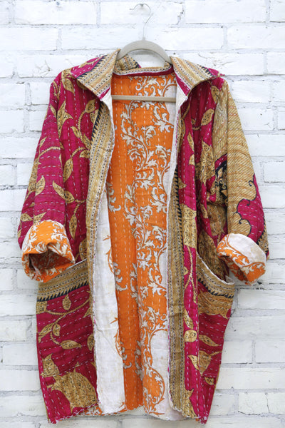 Fuchsia Flower Coat (L)