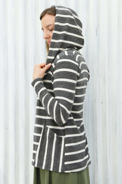 Charcoal Stripe Eli Cardigan