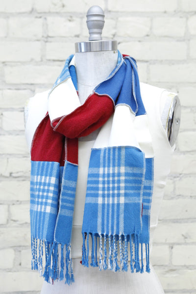Azure & Apple Patchwork Scarf