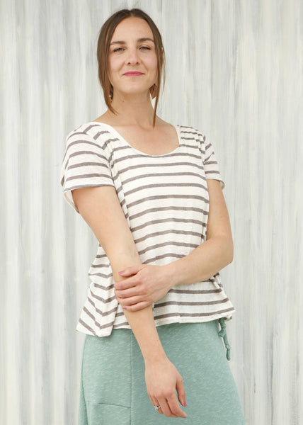 Mocha Stripe Avery Top