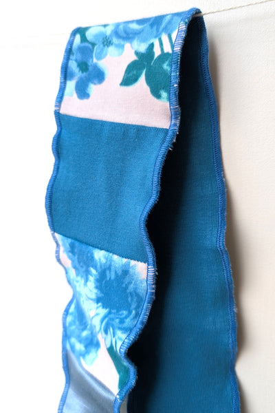 Blue Rose Patchwork Headband