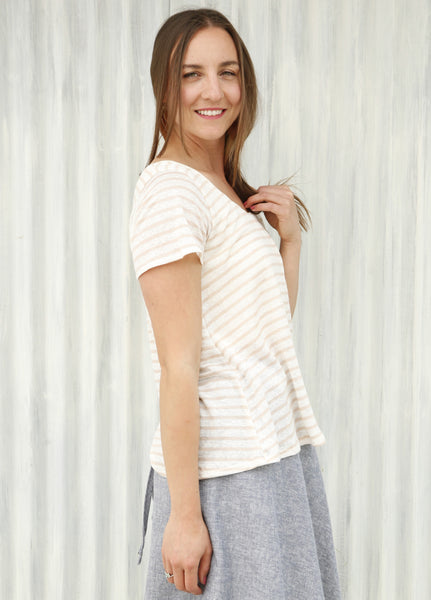 Peach Stripe Avery Top