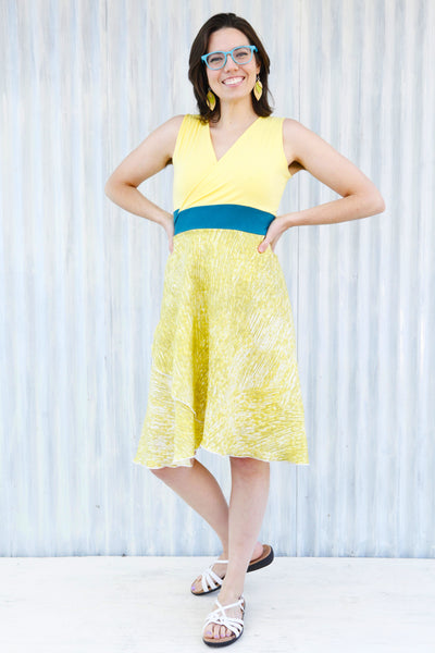 Lemon Drop Wrap Dress