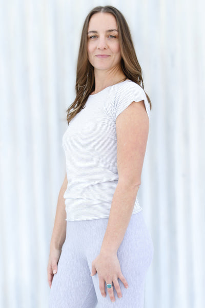 Marble Stripe Simple Top