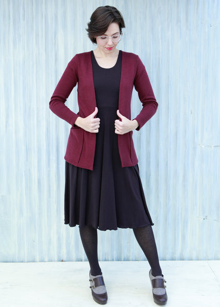 Maroon Quinn Cardigan