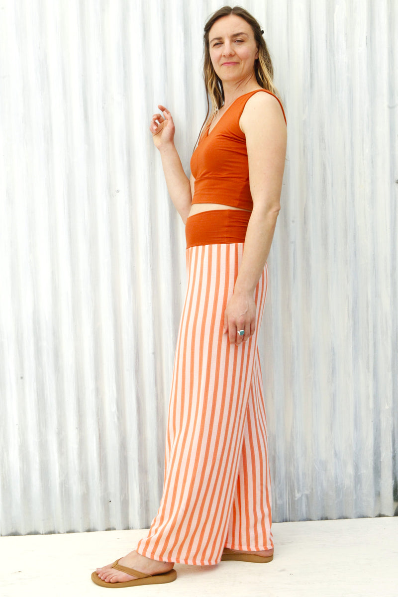 Ela Trousers - Orange Stripe