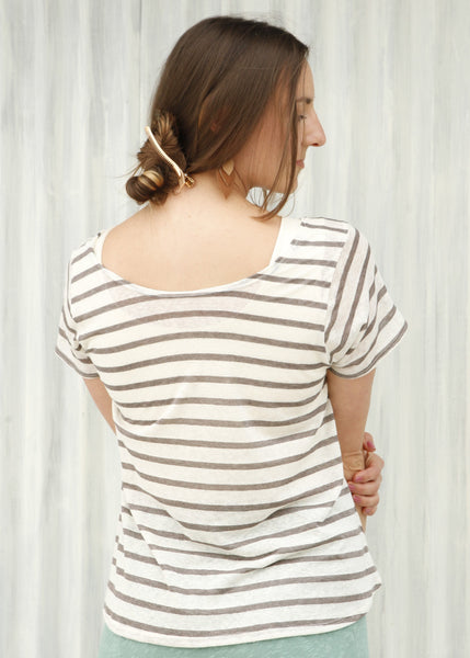 Mocha Stripe Avery Top