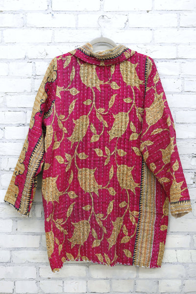 Fuchsia Flower Coat (L)