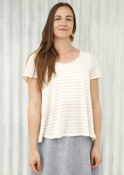Peach Stripe Avery Top