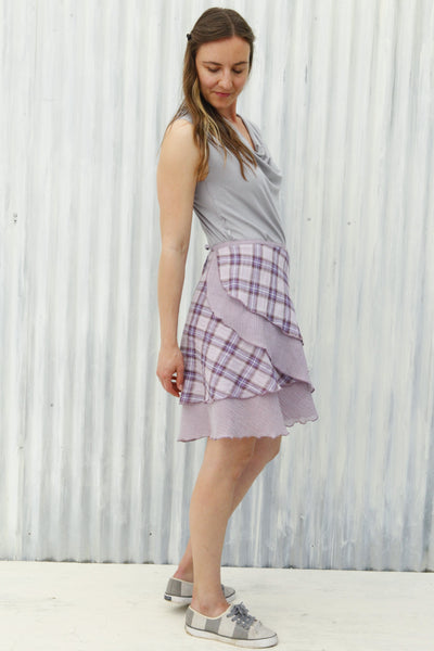 Purple Georgia Wrap Skirt