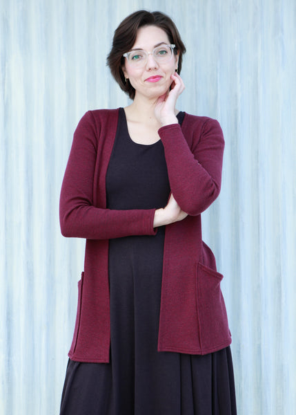 Maroon Quinn Cardigan