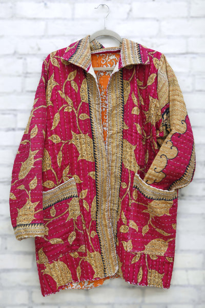 Fuchsia Flower Coat (L)