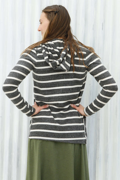 Charcoal Stripe Eli Cardigan