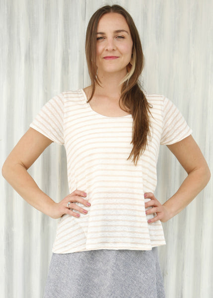 Peach Stripe Avery Top