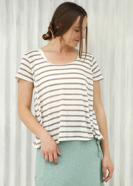 Mocha Stripe Avery Top