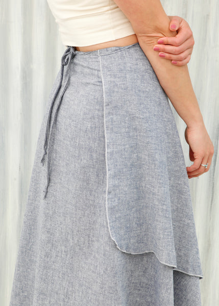 Blue Tennessee Wrap Skirt