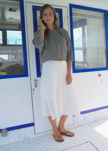 Simple Gray Cropped Sweater