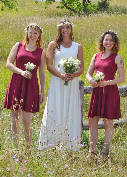 Sleeveless Mock Wrap Wedding Dress - Custom Made - Sasha Bridal Gown - Handmade Organic Clothing