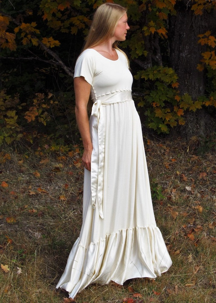 White Cotton Bridesmaid Dress