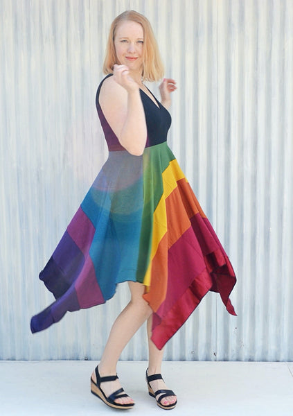 Rainbow Square Dress - Handmade Organic Clothing