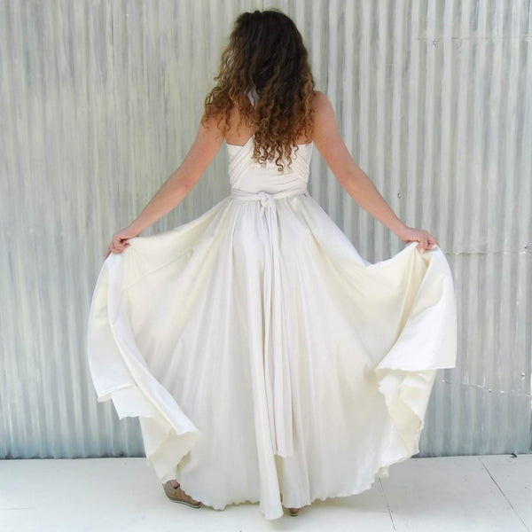 Full Circle Silk Infinity Wedding Dress - Custom Made - Aviana Dress - Handmade Organic Clothing