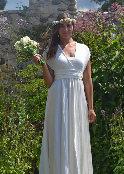 Full Circle Silk Infinity Wedding Dress - Custom Made - Aviana Dress - Handmade Organic Clothing