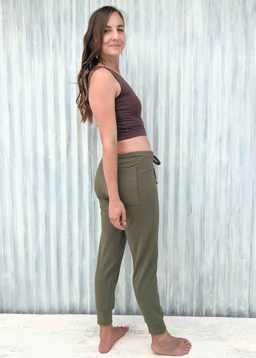 Women's olive jogger on sale pants