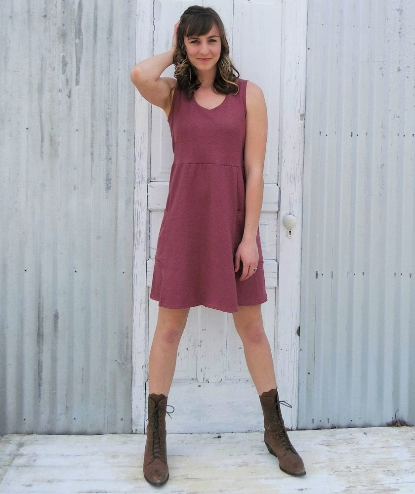 Juneberry Pocket Dress (Custom Made) Natural / Sleeveless Juneberry Pocket Dress (Custom Made) Natural / Sleeveless
