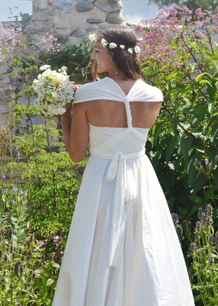 Full Circle Silk Infinity Wedding Dress - Custom Made - Aviana Dress - Handmade Organic Clothing