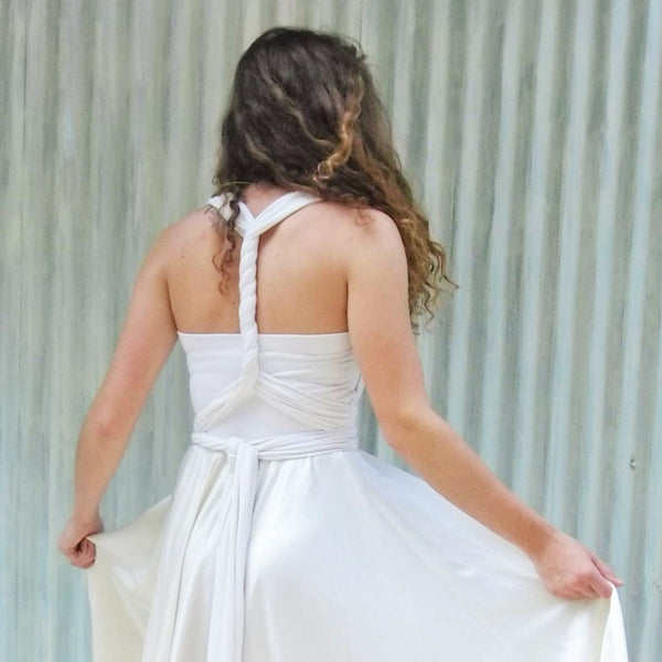 Full Circle Silk Infinity Wedding Dress - Custom Made - Aviana Dress - Handmade Organic Clothing