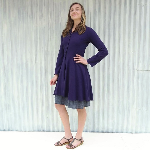 Organic Hooded Jacket - Custom Made Virginia Dress Coat - Handmade Organic Clothing