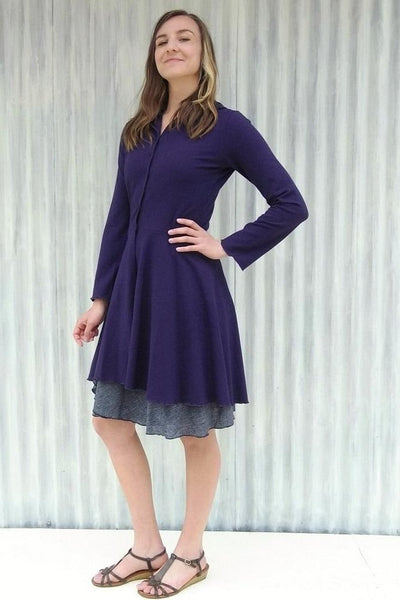 Organic Hooded Outer Layer - Virginia Dress Coat - Handmade Organic Clothing