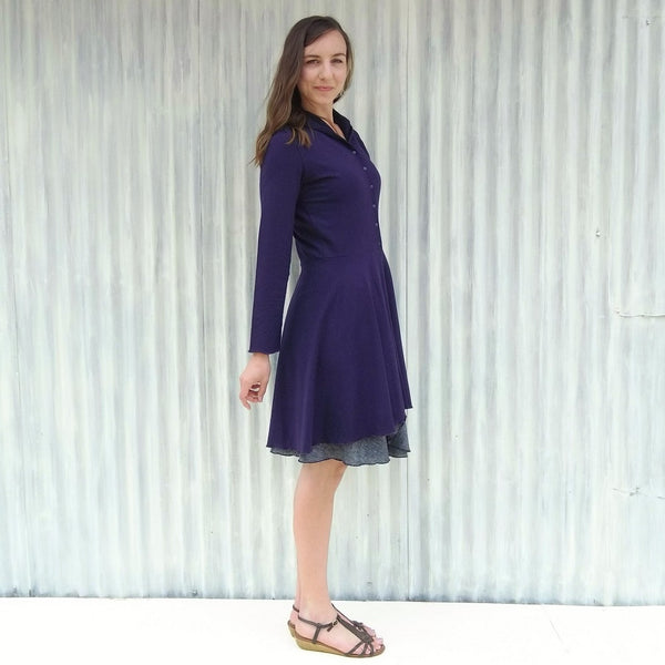 Organic Hooded Outer Layer - Virginia Dress Coat - Handmade Organic Clothing