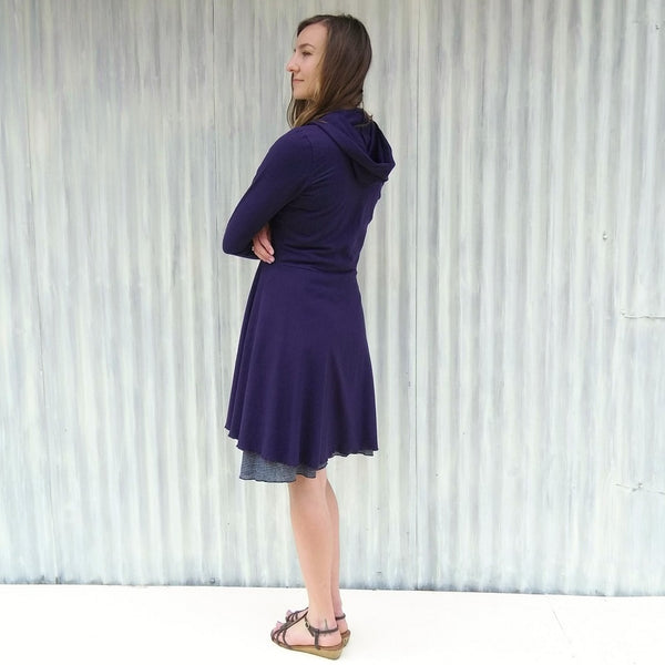 Organic Hooded Outer Layer - Virginia Dress Coat - Handmade Organic Clothing