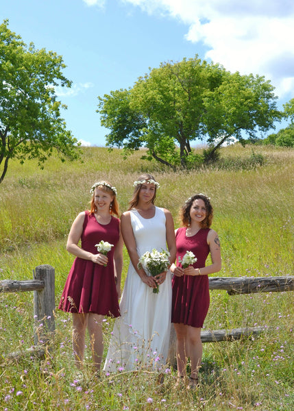 Sleeveless Mock Wrap Wedding Dress - Custom Made - Sasha Bridal Gown - Handmade Organic Clothing