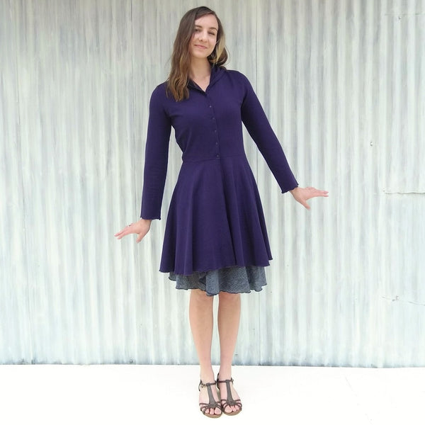 Organic Hooded Jacket - Custom Made Virginia Dress Coat - Handmade Organic Clothing