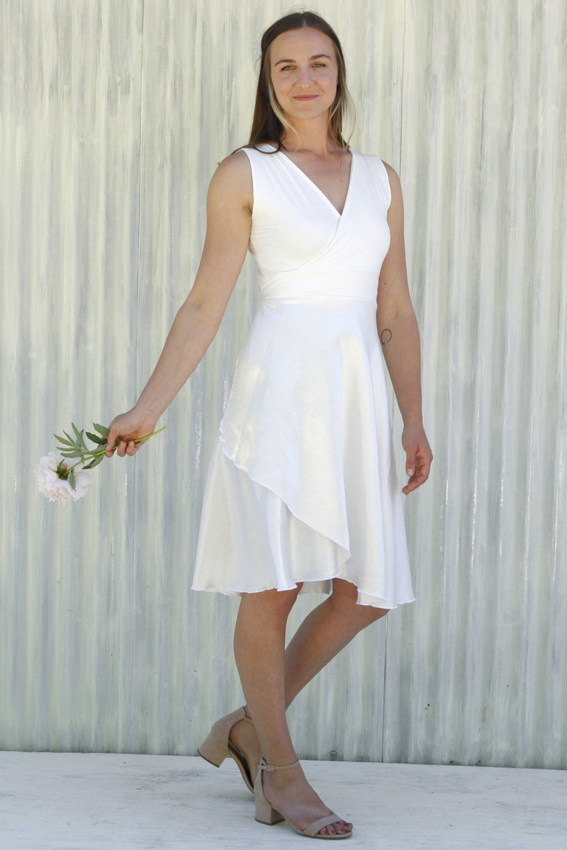 White Veronica Wrap Dress S/M White Veronica Wrap Dress S/M