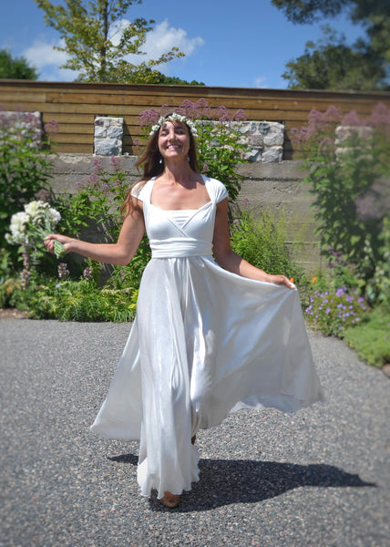 Full Circle Silk Infinity Wedding Dress - Custom Made - Aviana Dress - Handmade Organic Clothing