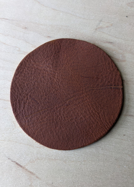 Salvaged Leather Coaster